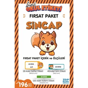 Edip Baskı SİNCAP Fırsat Paket Okul Etiketi