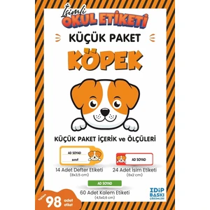 Edip Baskı KÖPEK Temalı Küçük Paket Okul Etiketi