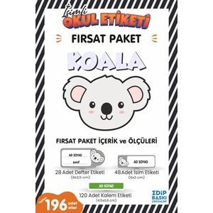 Edip Baskı KOALA Okul Etiketi Fırsat Paketi