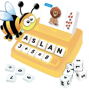 32 Kartlı Kelime ve Matematik Oyun Seti Türkçe 2si1 Arada Eğitici Oyuncak