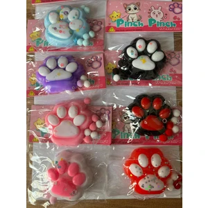 Twins Stars 1 Adet Kedi Patisi Squishy Oyuncağı Sukuşi (7,5x6,5cm) Rastgele Renk