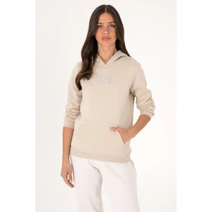 U.S. Polo Assn. Kadın Taş Basic Sweatshirt 50289536-VR049