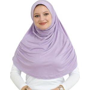 Uzun Hazır Giyim Turban Yumuşak Eşarp Islami Giyim Viskon - Lila