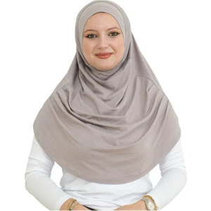 Uzun Hazır Giyim Turban Yumuşak Eşarp Islami Giyim Viskon - Açık Vizon