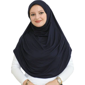 Uzun Hazır Giyim Turban Yumuşak Eşarp Islami Giyim Viskon - Lacivert