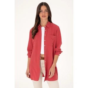 U.S. Polo Assn. Kadın Vişne Gömlek Tunik 50307672-VR223