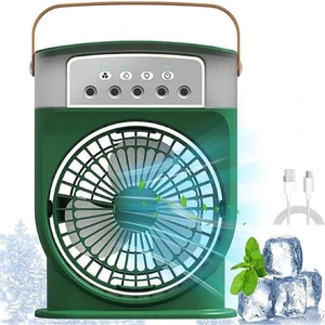 Şarjlı Mini Klima Taşınabilir Sessiz Fanı Su Sisi Klima Zamanlayıcılı Ev Ofis Mini Fan Nemlendirici