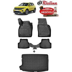 Volkswagen T-Cross 2019-2025 Arası Havuzlu Paspas ve Üst Kademe Bagaj Havuzu Seti Hediyeli