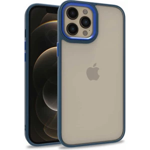 Maks Technology iPhone 12 Pro Max Uyumlu Mkst Flora Kapak-Mavi