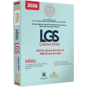 Meb Örnek Soruları Lgs Sözel Çalışma Kitabı 8.sınıf Türkçe-Tarih-Din-Ingilizce Renkli Baskı A4 Ebat