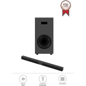 KTS-2035 Siyah 30 W USB Tf Aux Girişli Suwoofer Soundbar Ev Sinema Sistemi