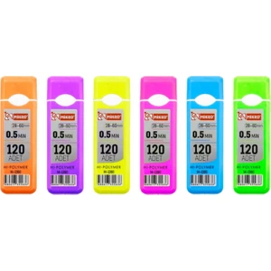 Mekanik Kurşun Kalem 0.5 mm Uç Boyutu 60 mm Renkli Hi-Polymer 120 Adet