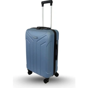 Tartılı Scavel Mavi Büyük Boy Valiz