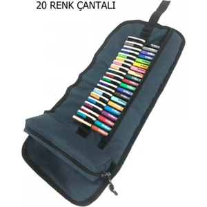 200 0,4mm 20'li Fineliner Kalem Seti + Rulo Kalemlik (SİY