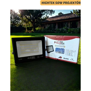 50 Watt LED Projektör 4500 Lm -Ip 66 Su Geçirmez 6500K Beyaz Işık -  Siyah Kasa