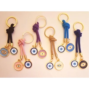 Hediyelik 6'lı Çift Nazar Boncuklu Anahtarlık 10,5 cm