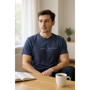 Erkek Regular Yeşil Baskılı T-Shirt