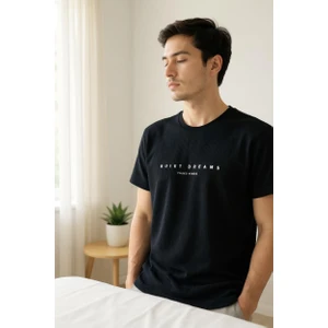 Erkek Regular Yeşil Baskılı T-Shirt