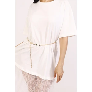 Pınkmark Kadın Gold Siyah Mineli Zincir Kemer PMKM25596