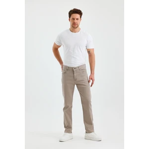 Erkek Regular Fit Geniş Paça Yüksek Bel Casual Kot Pantolon