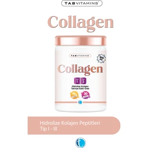 Collagen 30 Servis Aromasız Hidrolize Kolajen Peptitleri Tip 1 Tip 3