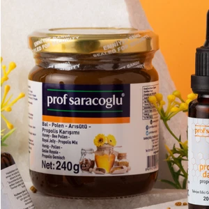 Prof Saraçoğlu Bal, Polen, Arısütü, Propolis Karışımı 240 gr