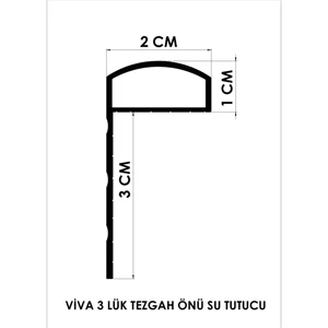 Mutfak Tezgahı Kenarı Su Tutucu Bariyer Alüminyum Profili