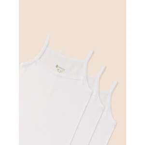 Kız Çocuk Organik Pamuklu Ribana Ip Askılı Atlet 6'lı Paket