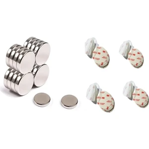 Şeffaf Yapışkanlı Yuvarlak Neodyum Mıknatıs, Çok Amaçlı, Süsleme Mıknatısı -Kokulu Taş-Nişan Mıknatısı 10X1,5 mm
