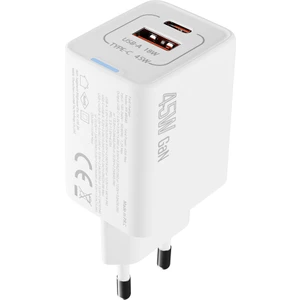 SL-ECG45 Type Usb-C 45W Pd + 18W USB Qc 3.0 Gan Beyaz Hızlı Ev Şarj Adaptörü