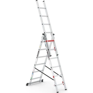TRIOCOMBI 3x6 Basamaklı Üç Parçalı Çok Amaçlı Merdiven (TS6160)