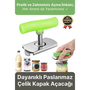 Dayanıklı Ölçülü Ayarlanabilir Paslanmaz Çelik Mutfak Pratik Kavanoz Konserve Şişe Kapak Açacağı