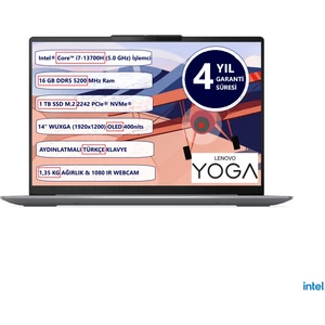 Yoga Slim 6 83E0005YTR 14IRH8 Core™ I7-13700H 16GB 1tb SSD 14" OLED Freedos Taşınabilir Bilgisayar