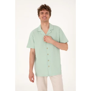 U.s. Polo Assn. Erkek Su Yeşili Gömlek Örme 50306977-VR048