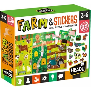 HEADU PUZZLE + STICKERS THE FARM (3-6 YAŞ)