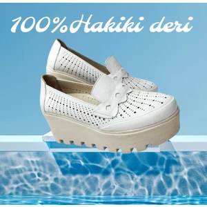 2405  Deri Lazer Delikli Ayakkabı