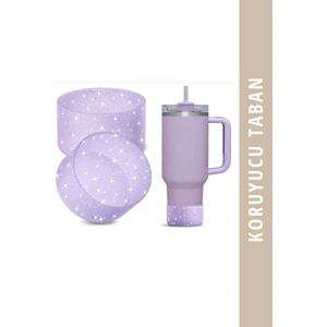 Koruyucu Silikon Altlık Taban Simli Lila Mor