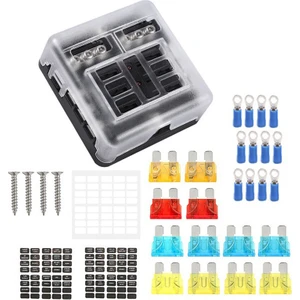 6 Yollu Sigorta Bloğu LED Göstergeli DC12-24V Araba Tekne Karavan Kamyon Için (Yurt Dışından)