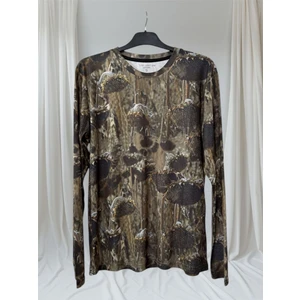 Ayçiçek Desen Baskılı Widi Hunting Avcı Regular Fit Bisiklet Yaka Uzun Kol Dry Touch T-Shirt