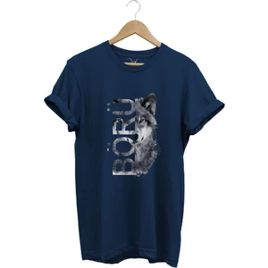 Türkiye Bozkurt Börü Yazısı ve Kurt Baskılı %100 Pamuk Regular Fit Bisiklet Yaka Premium T-Shirt