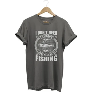 Fishing Balıkçı Balık Baskılı %100 Pamuk Regular Fit T-Shirt