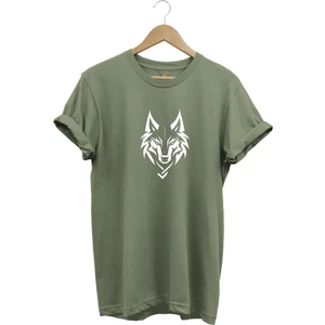 Bozkurt Türkçü Kurt Baskılı %100 Pamuk Regular Fit Bisiklet Yaka T-Shirt