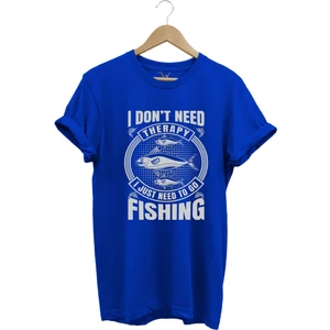 Fishing Balıkçı Balık Baskılı %100 Pamuk Regular Fit T-Shirt