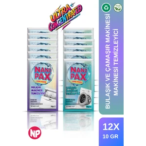 6 Adet Bulaşık + 6 Adet Çamaşır Makinesi Kazan Temizleme ve Bakım Tozu (4x Ultra Konsantre)
