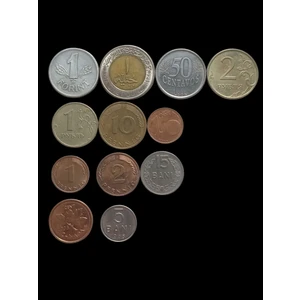 Yedi Otuz 12 Adet Yabancı Madenî Para. Eski Koleksiyon Madeni Para. Antika Para. 65