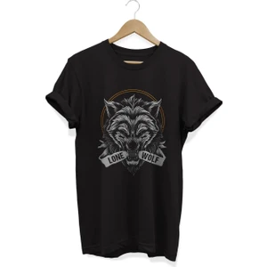 Lone Wolf Baskılı T-Shirt