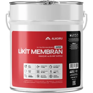 İZOAL ALKORU 15 KG Süper Kauçuk ve Elyaf Katkılı Likit Membran UV Dayanımlı Teras Çatı Balkon Su Yalıtımı ve İzolasyonu