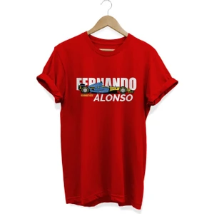 Fernando Alonso Baskılı T-Shirt