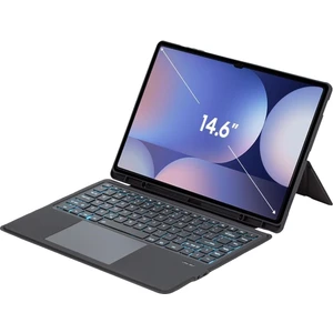 Galaxy Tab S10 Ultra 14.6 Inç SM-X920 ile Uyumlu Mag Touchpad Blutooth Işıklı Standlı Klavyeli Kılıf