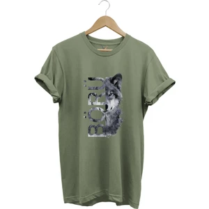 Türkiye Bozkurt Börü Yazısı ve Kurt Baskılı %100 Pamuk Regular Fit Bisiklet Yaka Premium T-Shirt